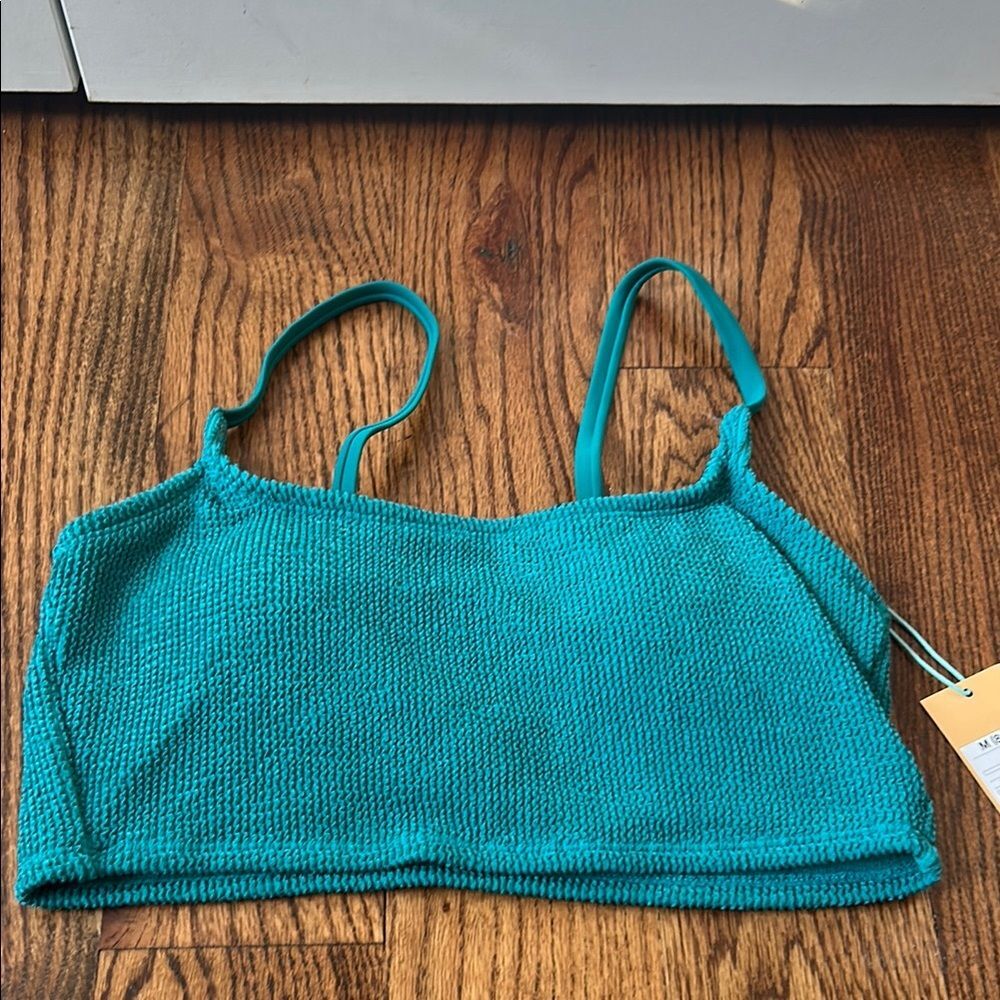 Kona Sol Teal Bikini Top Size Medium New with Tags